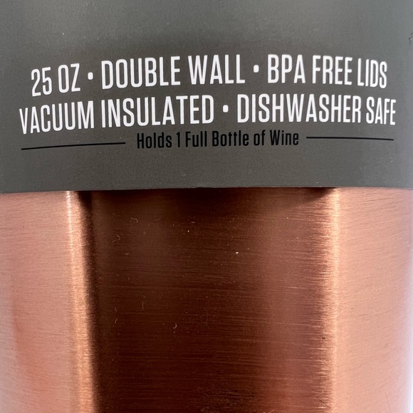 ⭐️THIRSTYSTONE💯WINE GROWLER,25oz, TITANIUM COPPER PLATED, FOR HOT/COLD BEVERAGE - Picture 7 of 10